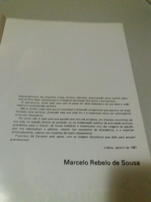 "Sá Carneiro"-Prefácio de Marcelo Rebelo de Sousa