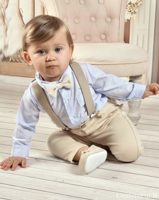 Eleganckie ubranko r.62/68 dla chłopca na chrzest/ uroczystość