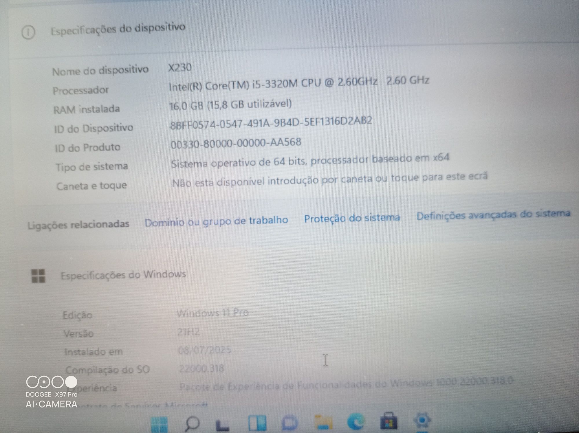 Portátil Lenovo X230 - Windows 11 Pro