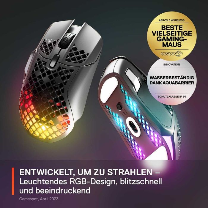 Мышь SteelSeries Aerox 5 Wireless/Bluetooth/USB Black