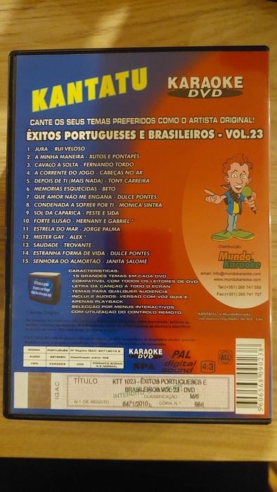 Kantatu DVD - Êxitos Portugueses e Brasileiros - vol.20 ao 24