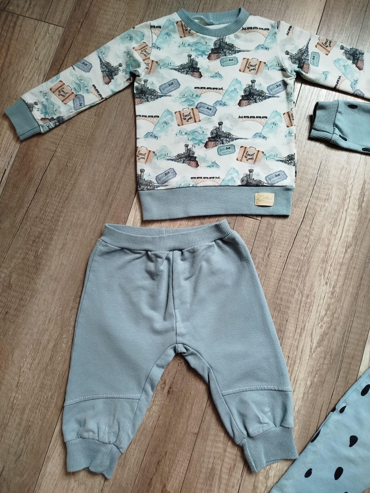 Komplet 2x zestaw bluza i spodnie, dres, Łobuziak, rozmiar 74