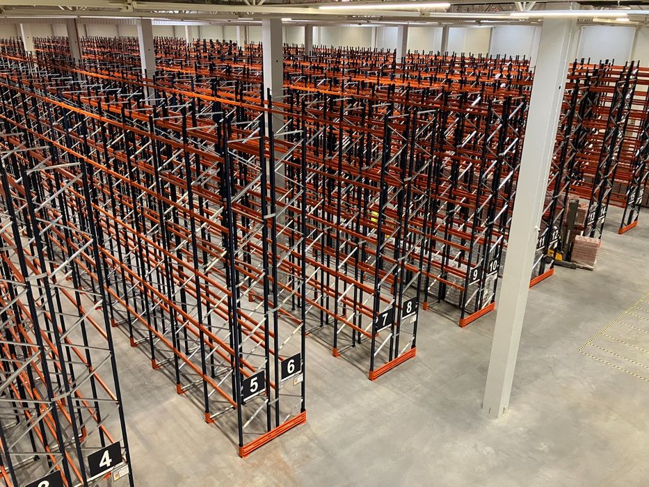 Regały paletowe MECALUX 2023.  1000kg paleta.