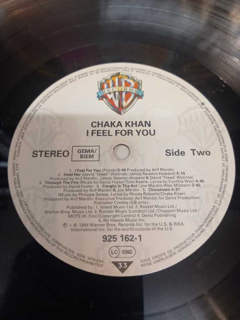 Chaka Khan. I Feel For You, płyta winylowa