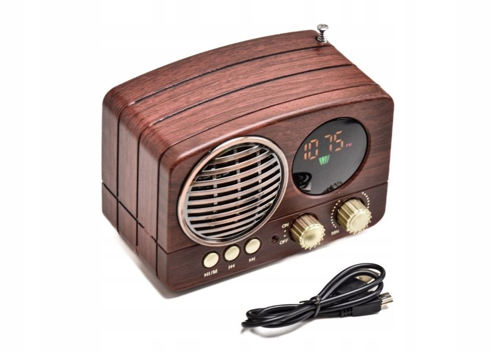 Radio Retro LCD USB Bluetooth Pendrive SD FM AUX