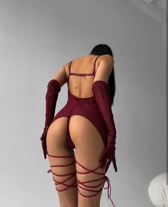 Три кольори! Еротична сукня сітка зі шнурівкою рукавичками