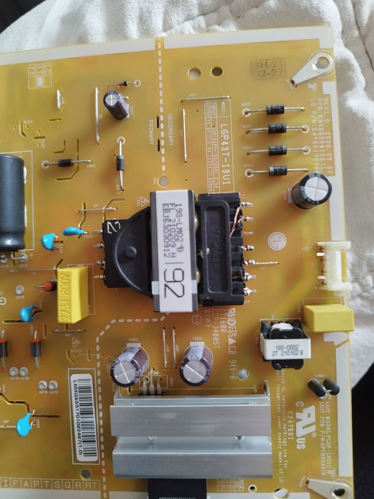 Peças TV LG 43UP75006LF