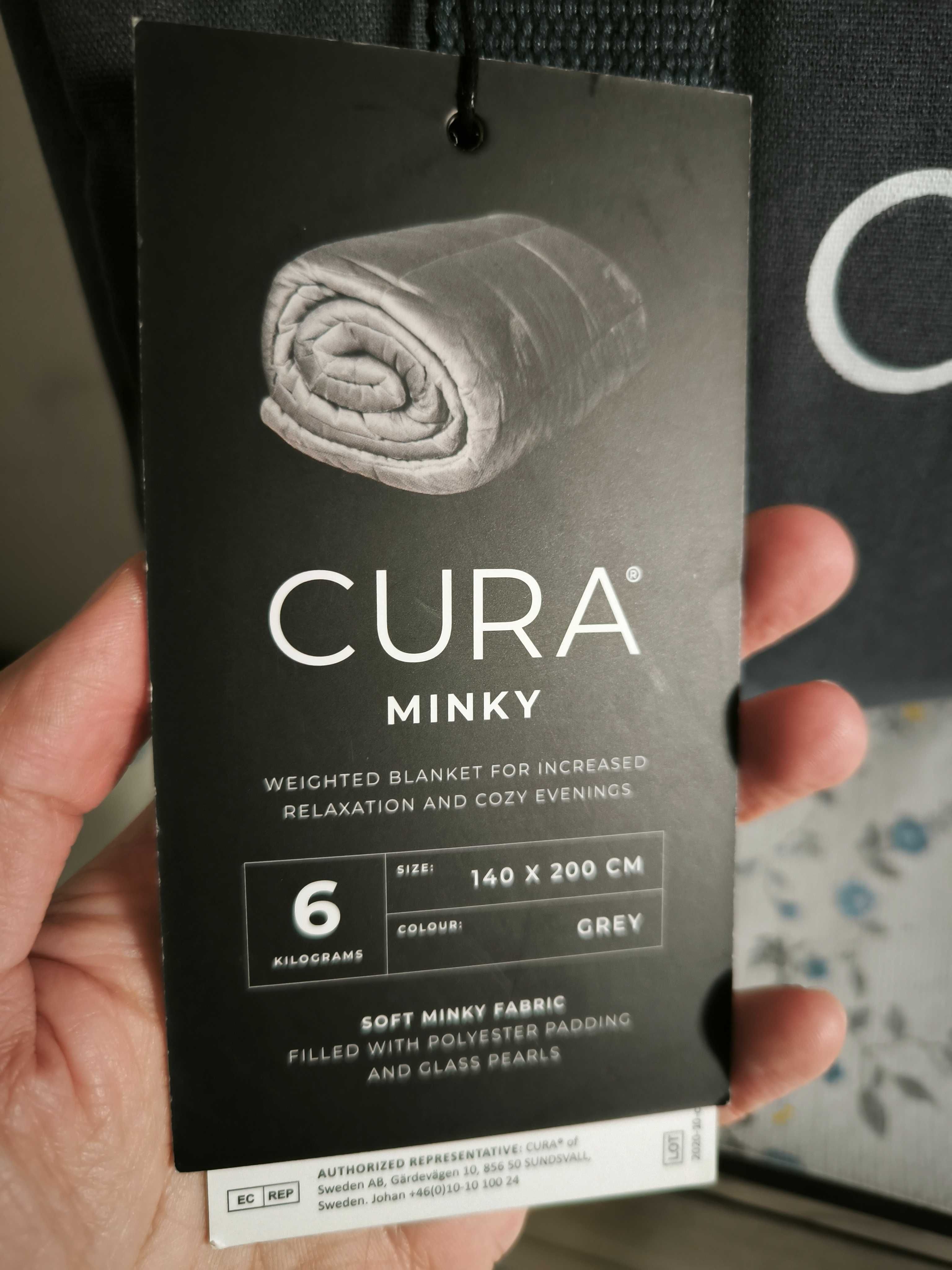 Manta pesada terapêutica relaxante sueca Cura Minky 6kg, 1,4x2m, NOVA
