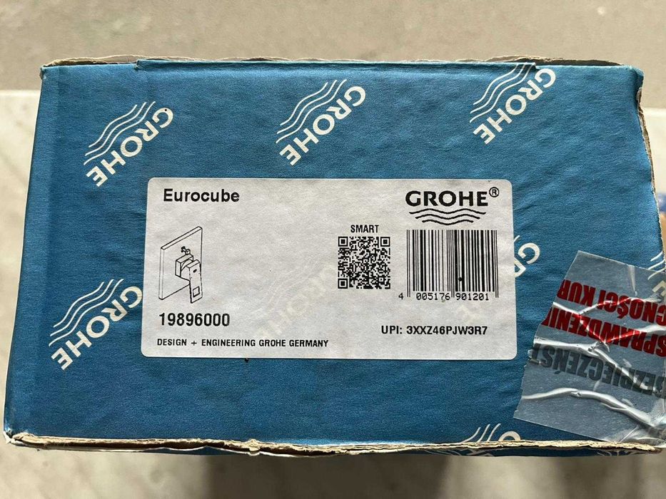 zestaw prysznicowy bateria GROHE EUROCUBE podtynkowy ścienny NOWY