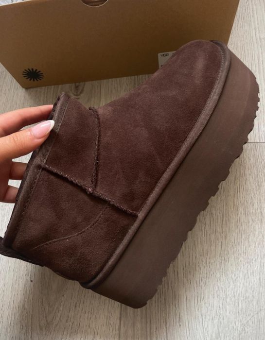 UGG czekoladowe nowe oryginalne buty zimowe ocieplane botki NOWOŚĆ
