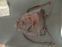 Mala/mochila em couro