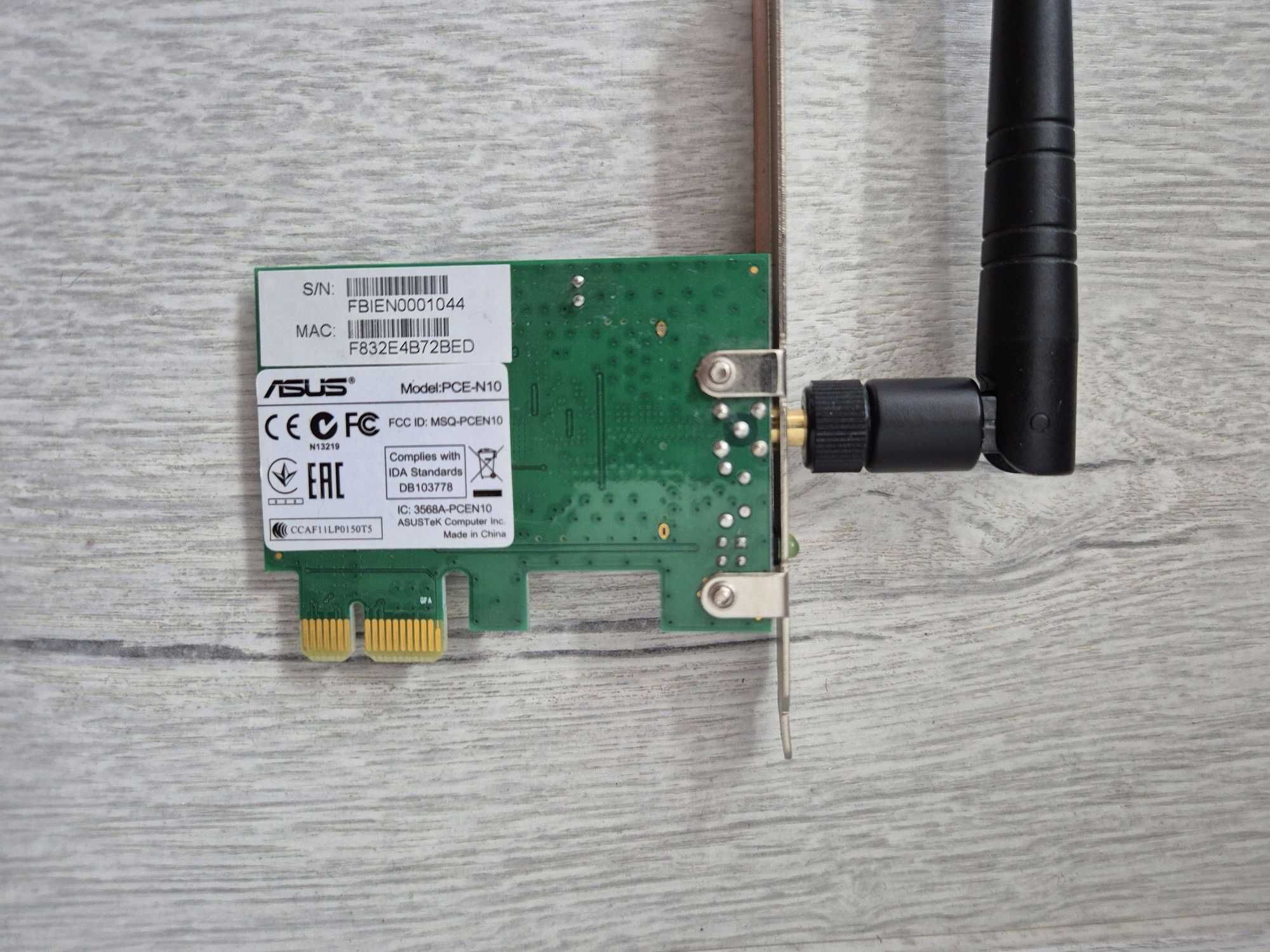 PCI-e Wi-Fi адаптер ASUS PCE-N10 (150Mbit \ 2.4GHz)