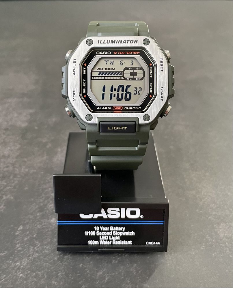 NEW! Годинник чоловічий Casio MWD-110H-3A оригінал illuminator