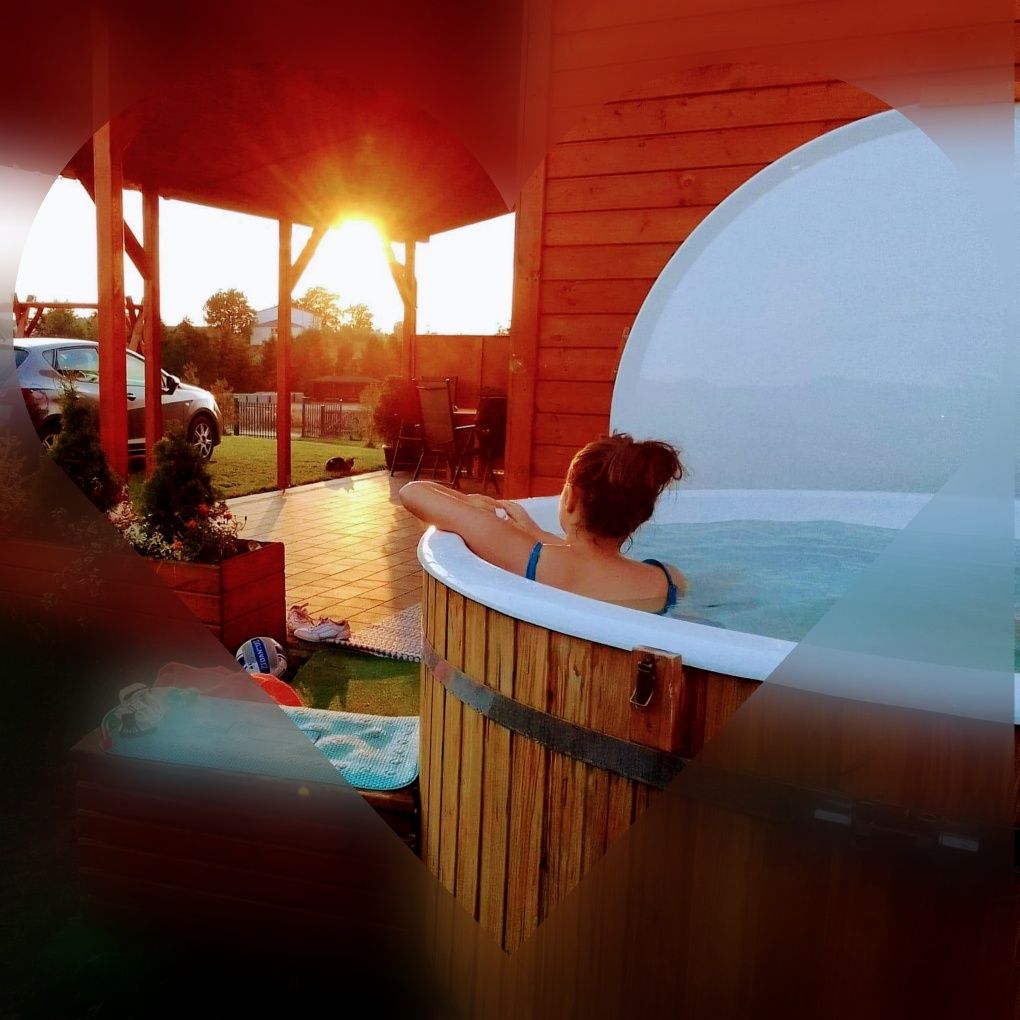 Wolny weekend domek kaszuby jacuzzi, balia, sauna beczka gorąca