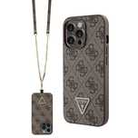 Etui Guess Crossbody 4G Metal Logo na iPhone 13 Pro / iPhone 13 - brąz