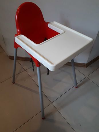 Krzesełko do karmienia dzieci z pasami + tacka - IKEA ANTILOP