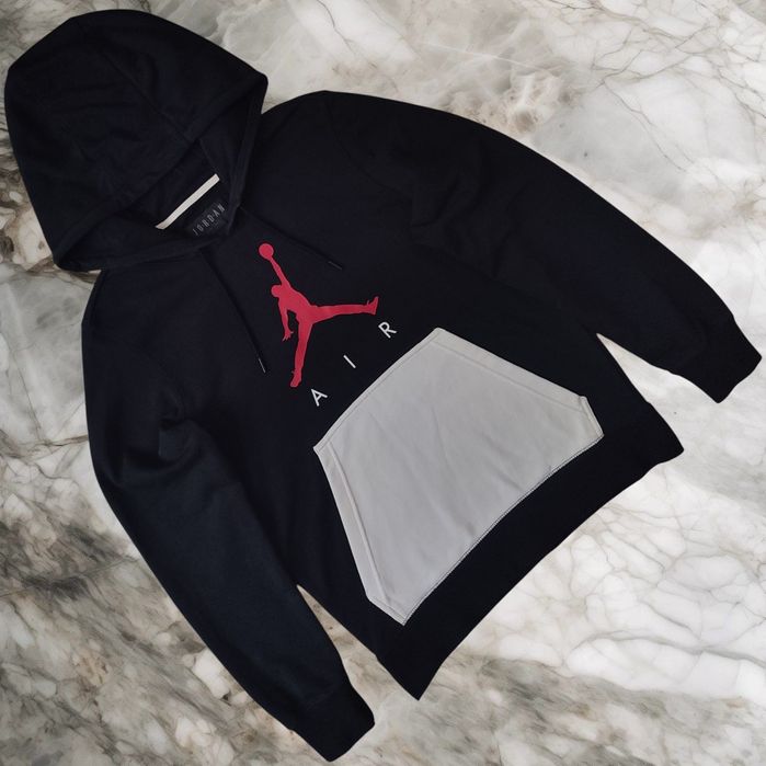 Худі Jordan Air Jump Man black and white big logo (Розмір M)
