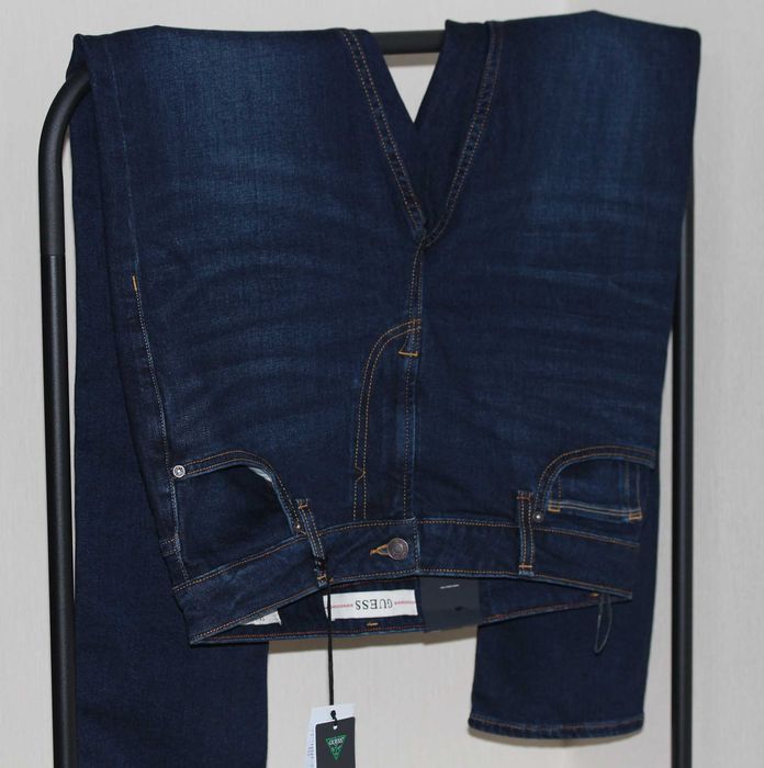 Новые мужские джинсы Guess MIAMI 34 W34/L32 темные синие зауженные