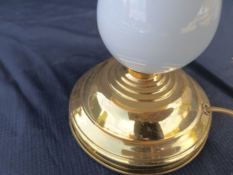 Stylowa lampka na ceramiczno stalowej podstawie