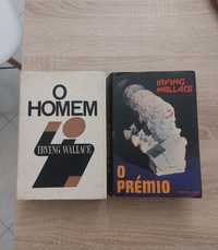 Dois livros de Irving Wallace "O Homem" e "O Prémio"