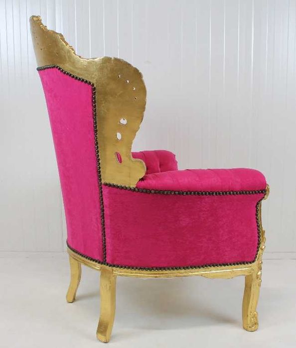 Cadeirão antigo - Bem restaurado talha dourada antiguidade, ca 1940