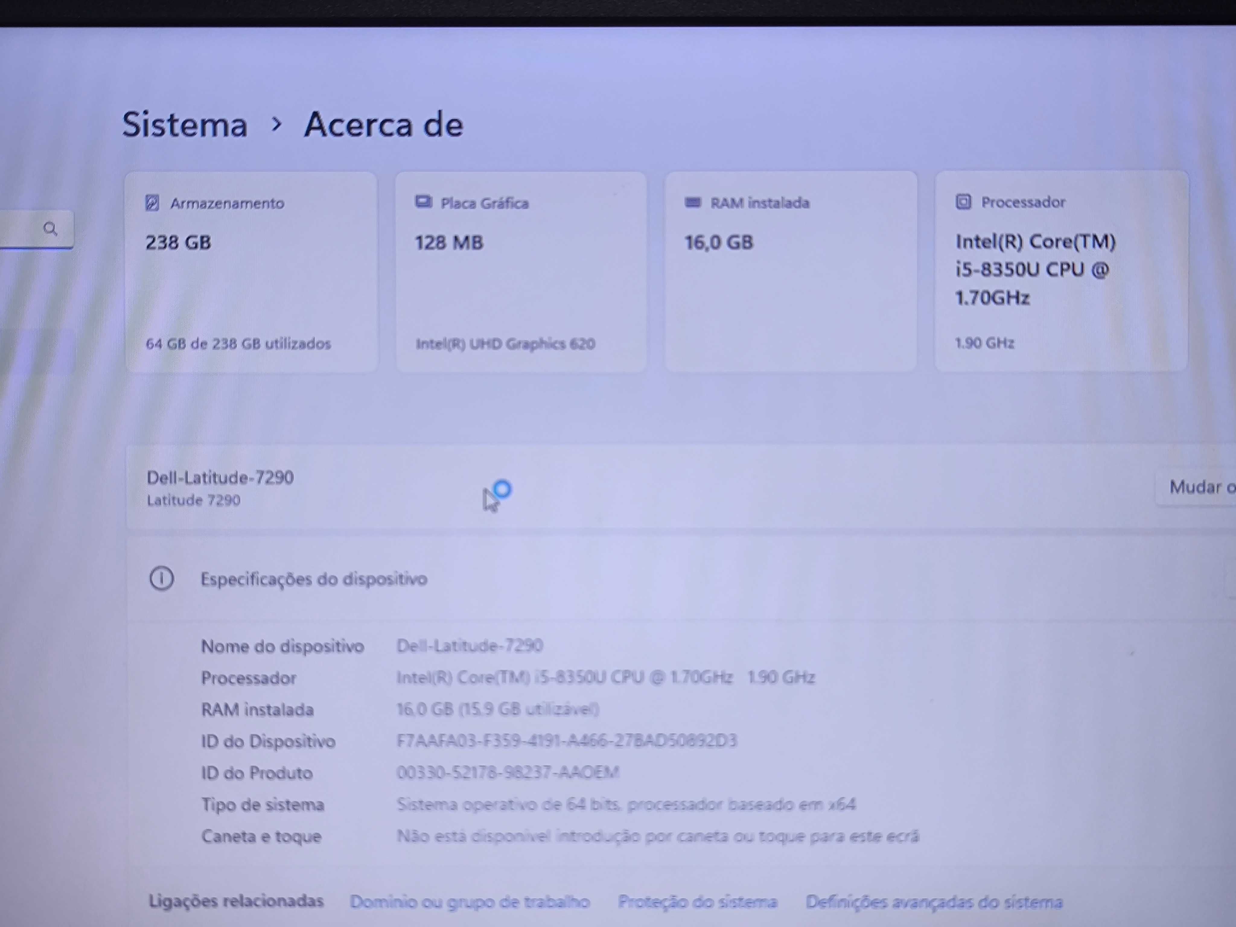 Dell Latitude 7290 i5 SSD 256GB 16GB ram # bateria NOVA
