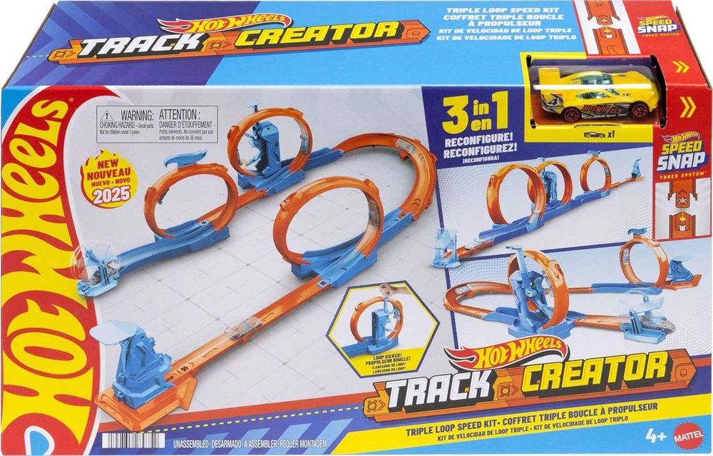 Трек Hot Wheels Track creator Потрійна петля JDW39
