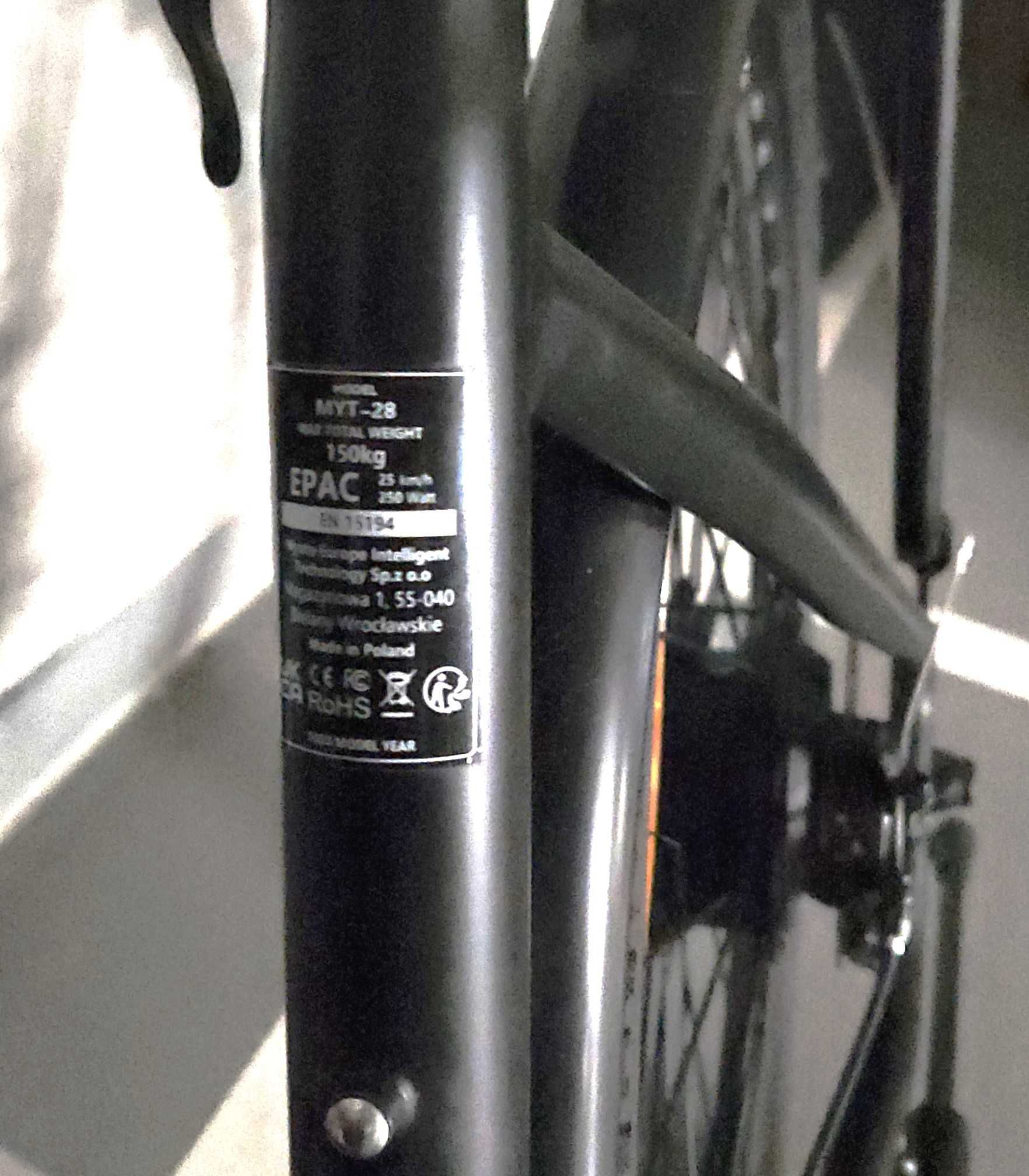 Sprzedam elektryczny rower miejski ESKUDE , używany tylko trzy dni