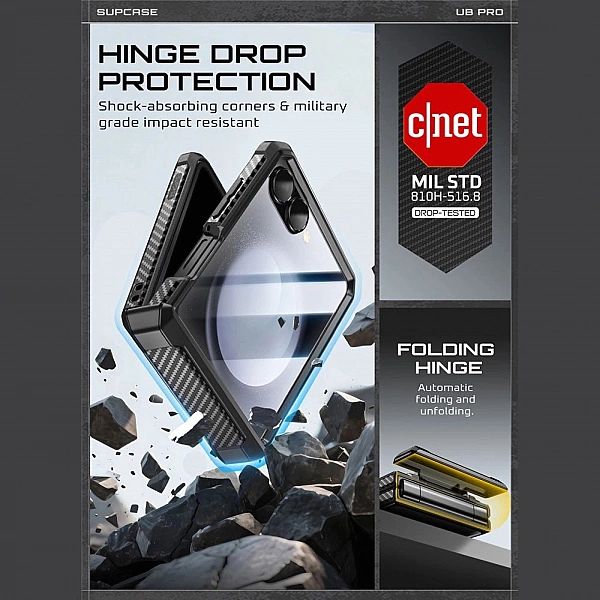 Etui Supcase Unicorn Beetle Pro na Samsung Galaxy Z Flip 7 - czarne