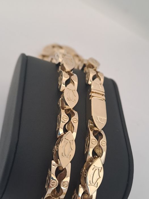 Złoty łańcuszek splot CARTIER