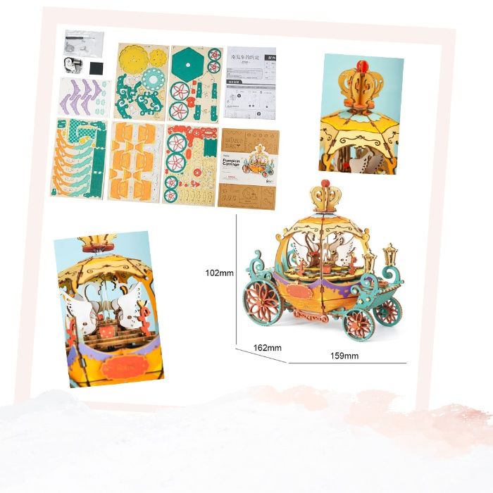 3Ddrewniane Puzzle, gry kreatywnę, pozytywka, music box, dla wszyskich