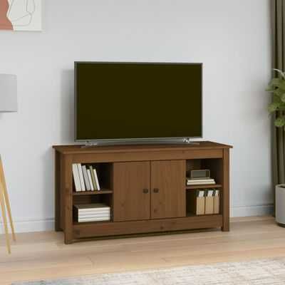 vidaXL Szafka pod TV, miodowy brąz, 103x36,5x52 cm, drewno sosnowe