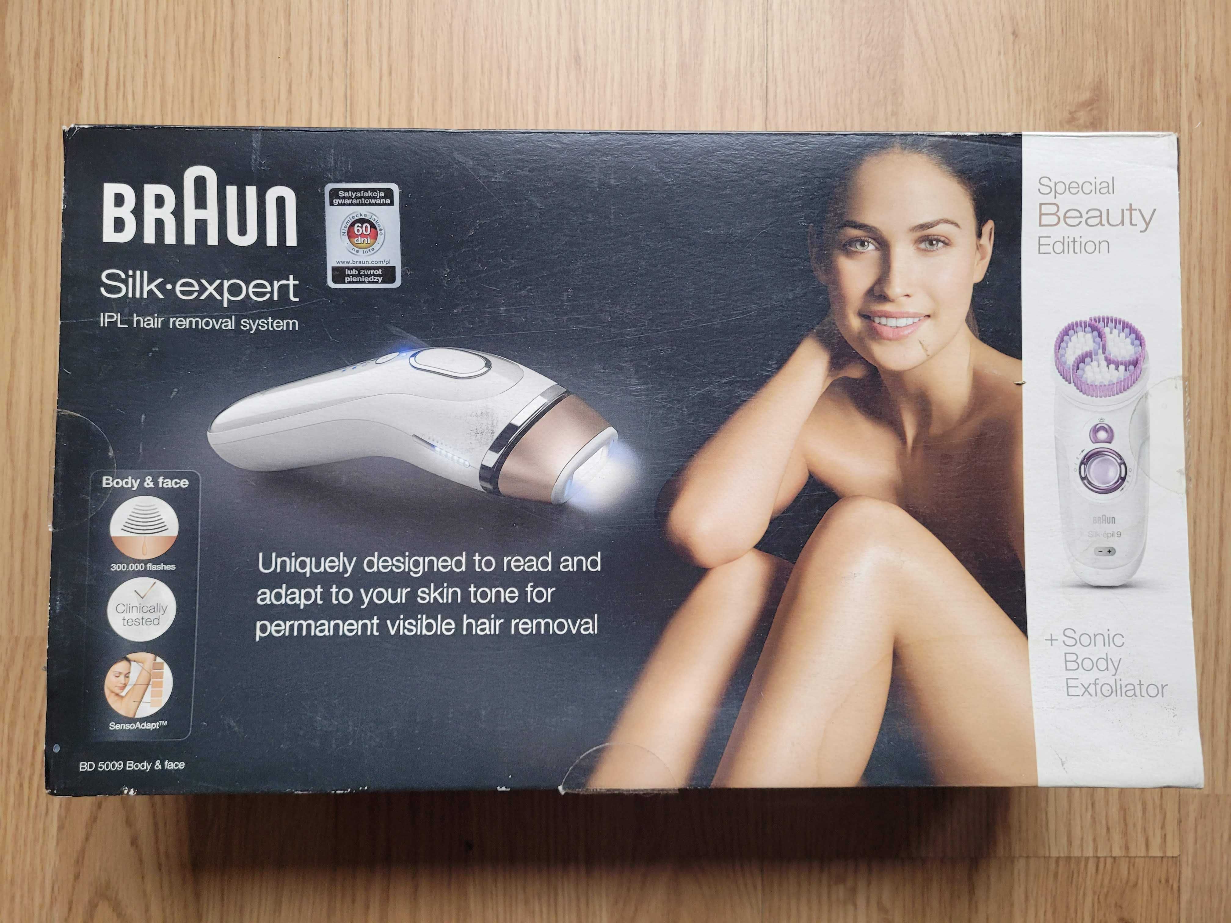 Depilator IPL BRAUN silk expert 6029, szczoteczka silk epil 9