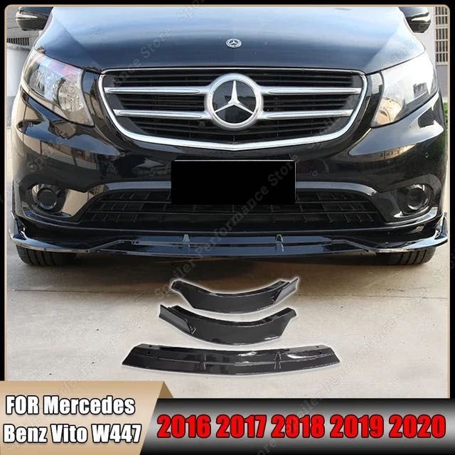 Губа накладка на передний бампер Mercedes Vito юбка обвес губа W447