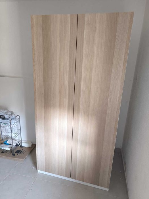 Roupeiro PAX/FORSAND – 1 módulo branco/madeira 100x60x201