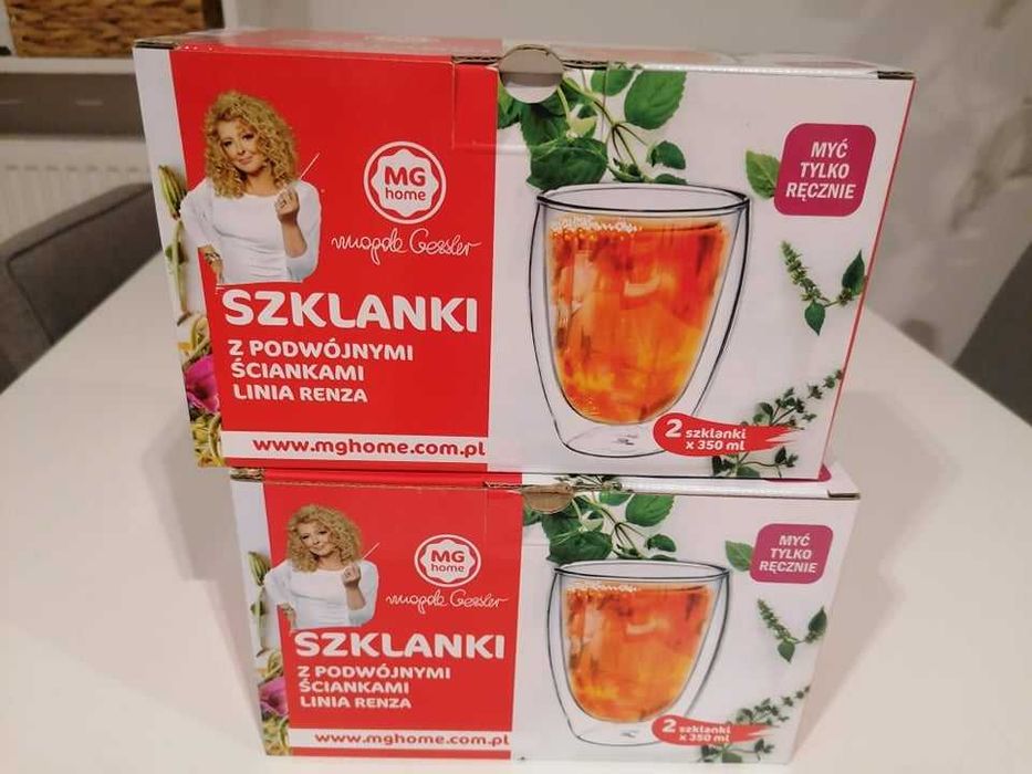 4 Szklanki z podwójnymi ściankami