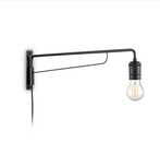 Kinkiet ścienny, ruchome ramie, czarny, Triumph Ideal Lux