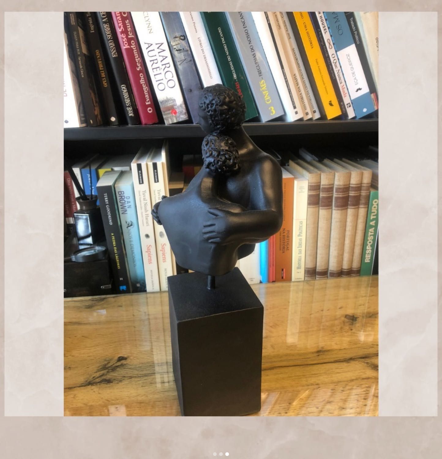 Figura resina metal de casal
