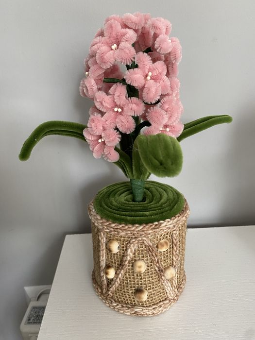 Kwiatek hiacynt słonecznik z drucików kreatywnych