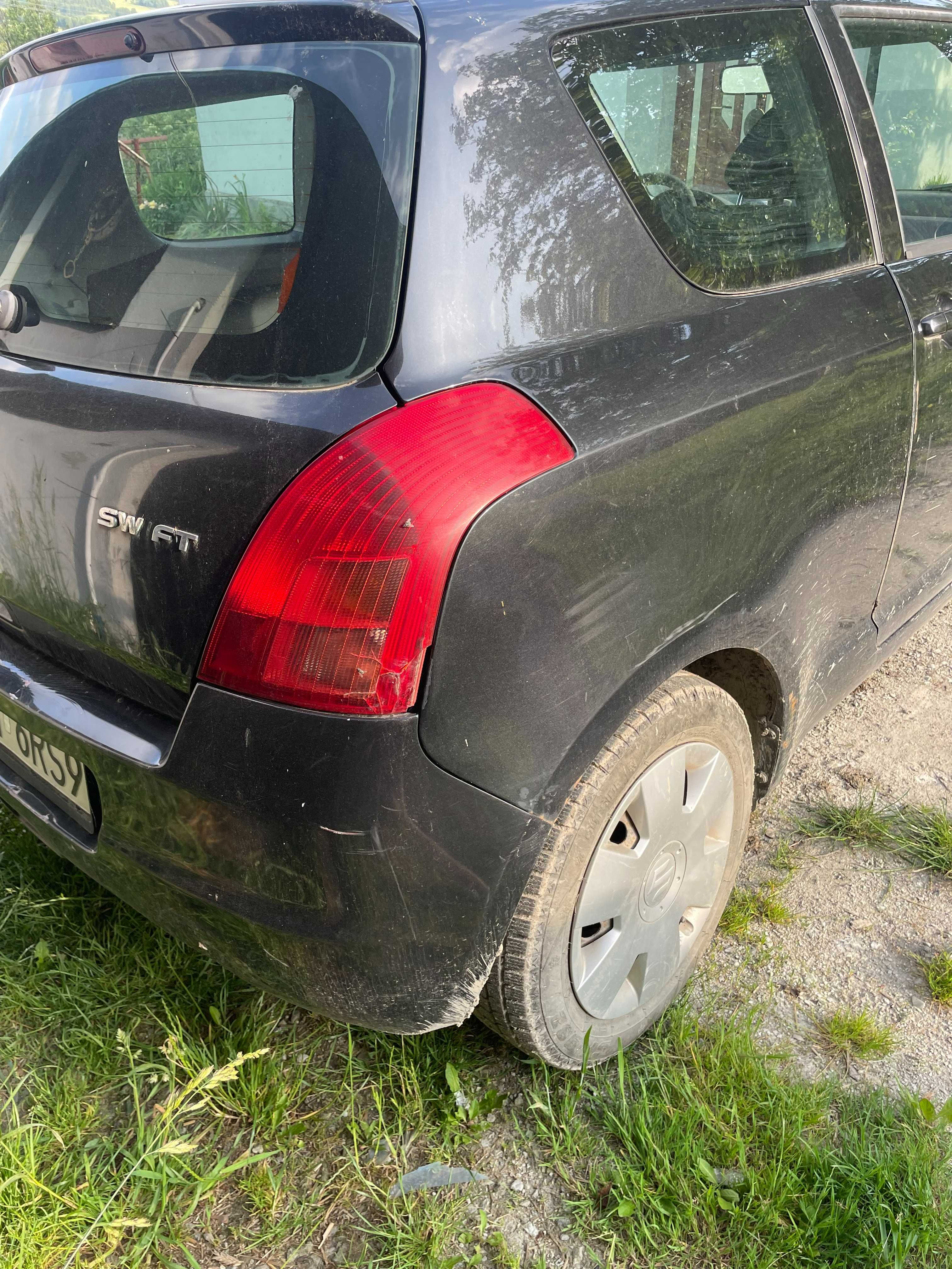 Sprzedam uszkodzony samochód Suzuki Swift benzyna +LPG rocznik 2005
