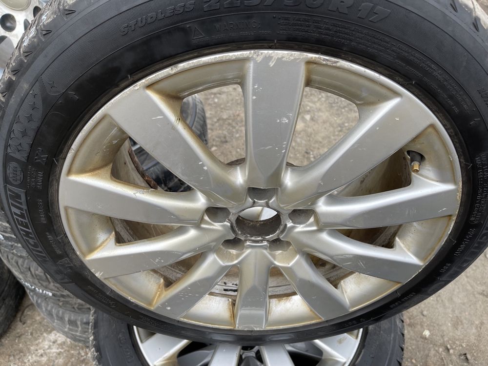 Диски R17 audi титани шини резина колеса