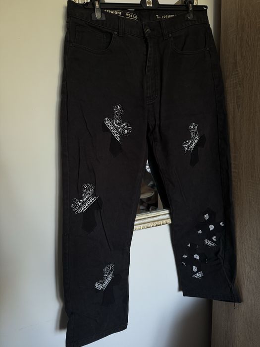 Czarne spodnie Awenation fit straight w36 l30