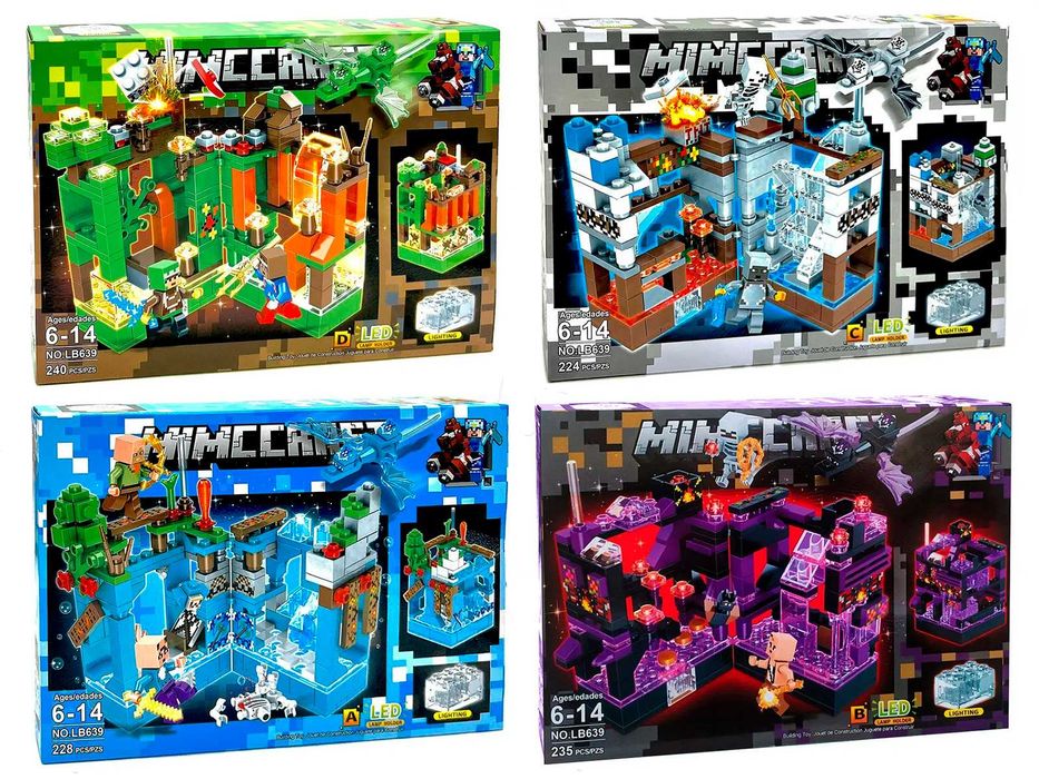 Большой набор Lego MINECRAFT 4 Крепости, 927 деталей. Лего Майнкрафт