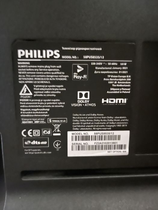 Telewizor PHILIPS 58PUS8535/12 58" LED