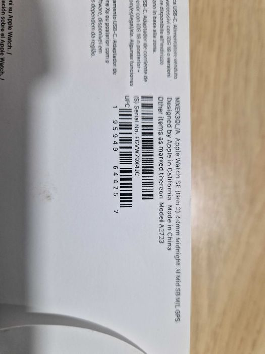 Apple SmartWatch gen 2 SE 44