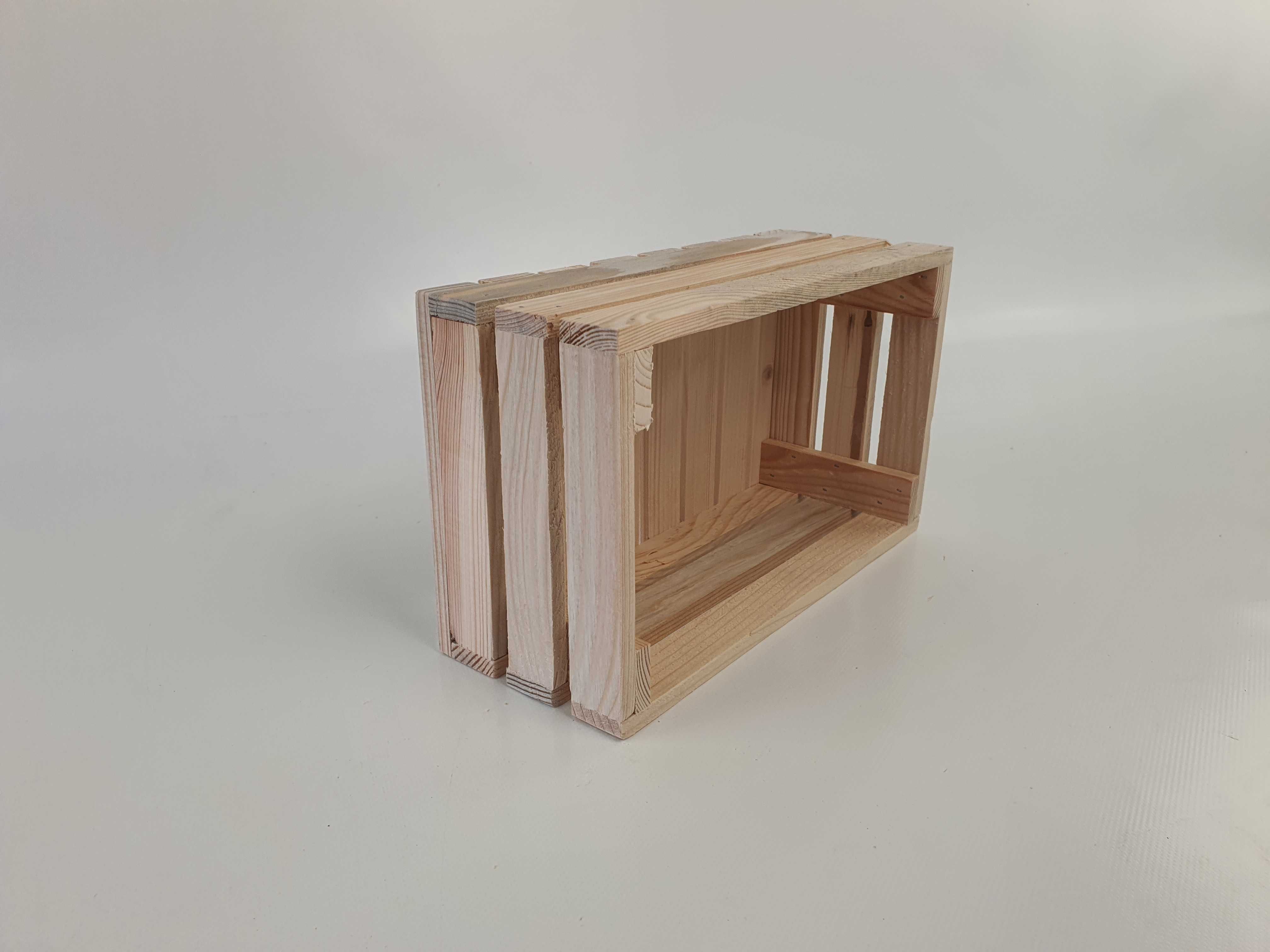Skrzynka drewniana PREMIUM półka dekoracyjna 25x15x10 rozmiar S