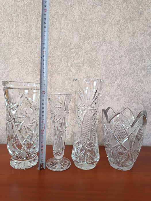 Кришталеві вази. Конфетницы,вазочки, фарфор ссср, хрусталь. Тортовниця