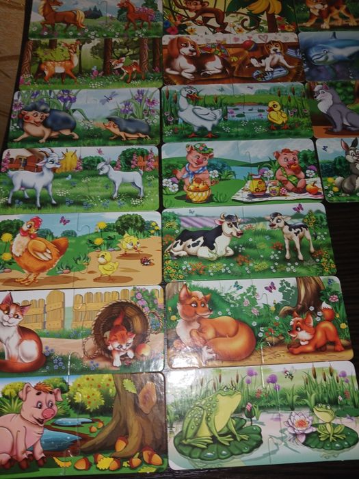 Пазлы кто где живёт.  Пазлы кто что ест .карточки .