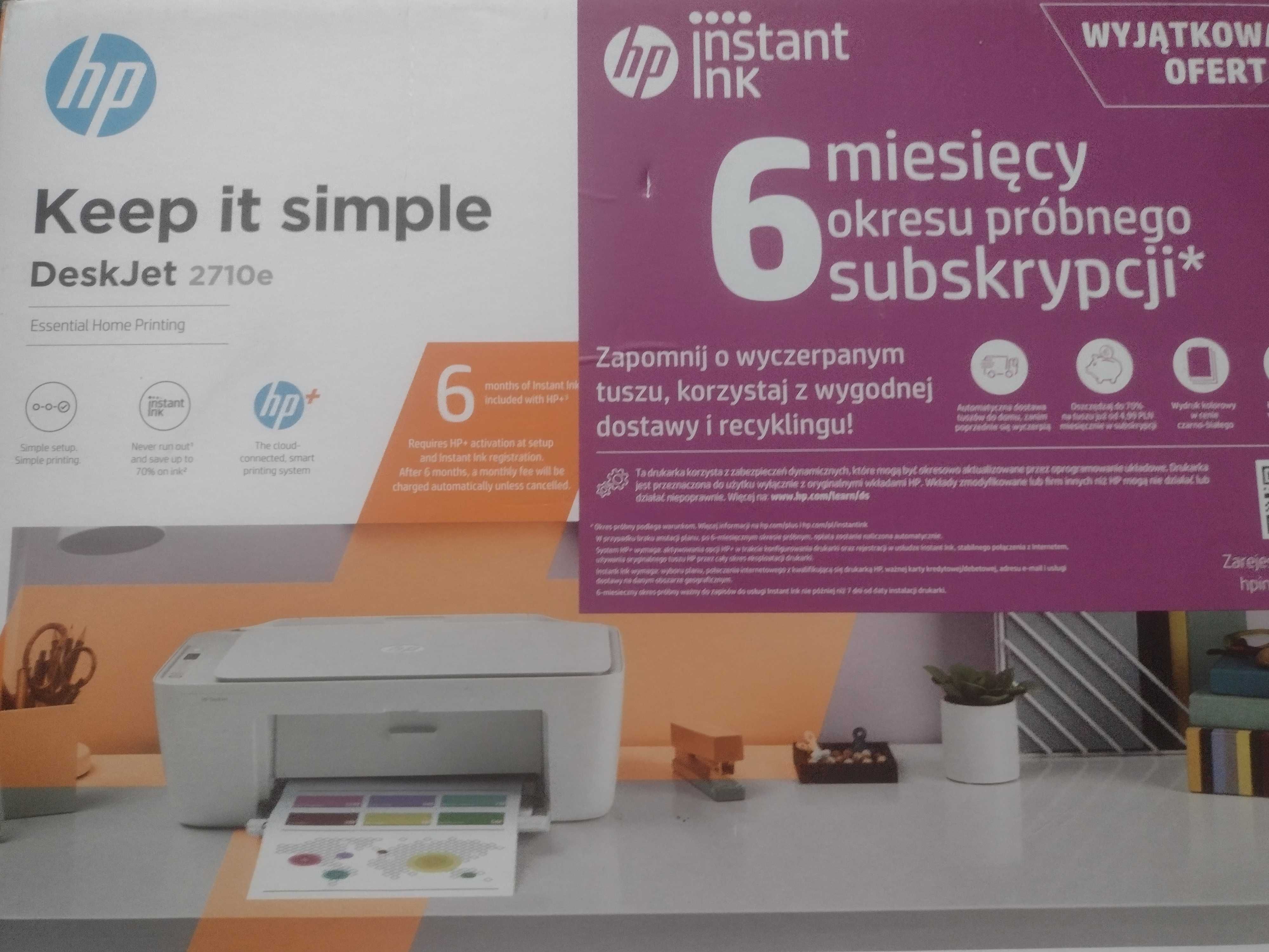 Nowa drukarka, urządzenie wielofunkcyjne HP Deskjet 2710e