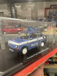 Kultowe Samochody PRL 1:24 Fiat 126p Milicja Nówka